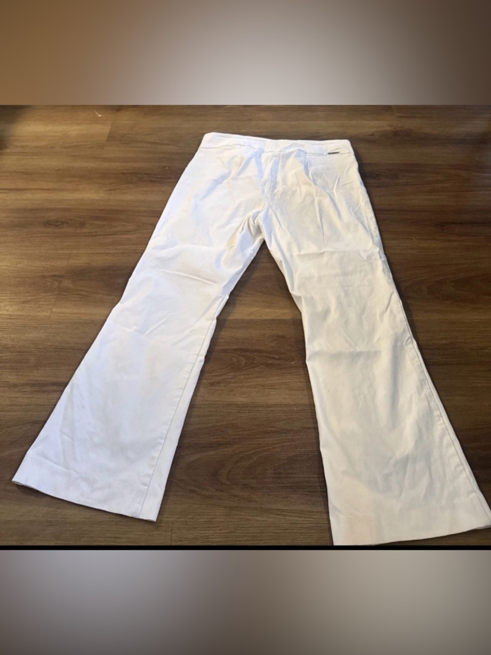 Rekucci Womens White Wide-Leg Dress Pants With Pockets Size 16P - Picture 7 of 10